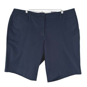 Talbots Perfect Shorts Size 18W Navy Blue Cotton Spandex Stretch NWT‎ SS-2018